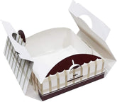 Brown Square Birthday Gathering Anniversary Party Cake Boxes 12 pieces - 20x20x6cm